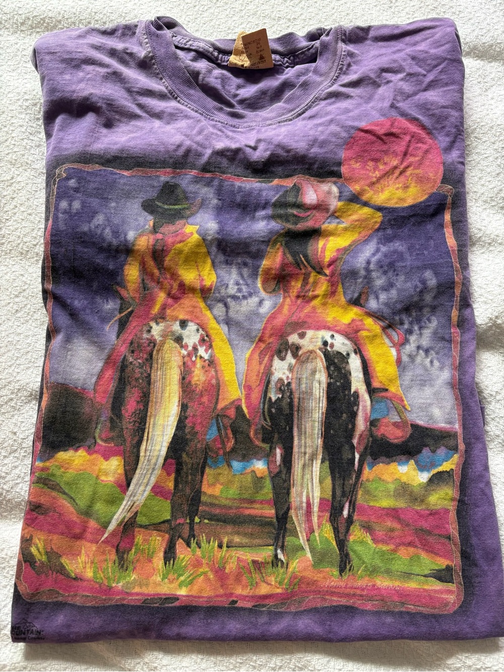 Vintage Graphic Tee with Cowboys